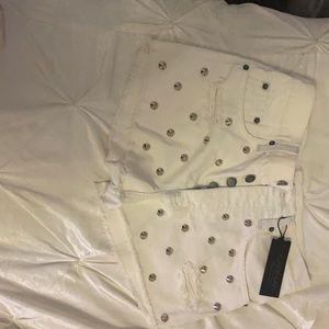 Carmar denim white jean shorts with tag brand new!